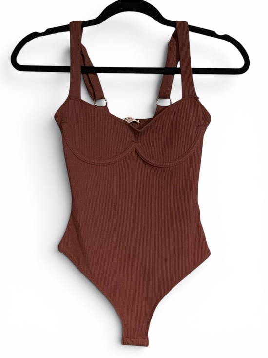 Free People Tops - Free People Intimately Bodysuit S Brown In The City Underwire Ribbed Corset Top